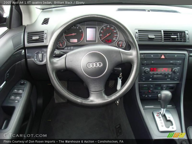 Brilliant Black / Ebony 2005 Audi A4 1.8T quattro Sedan