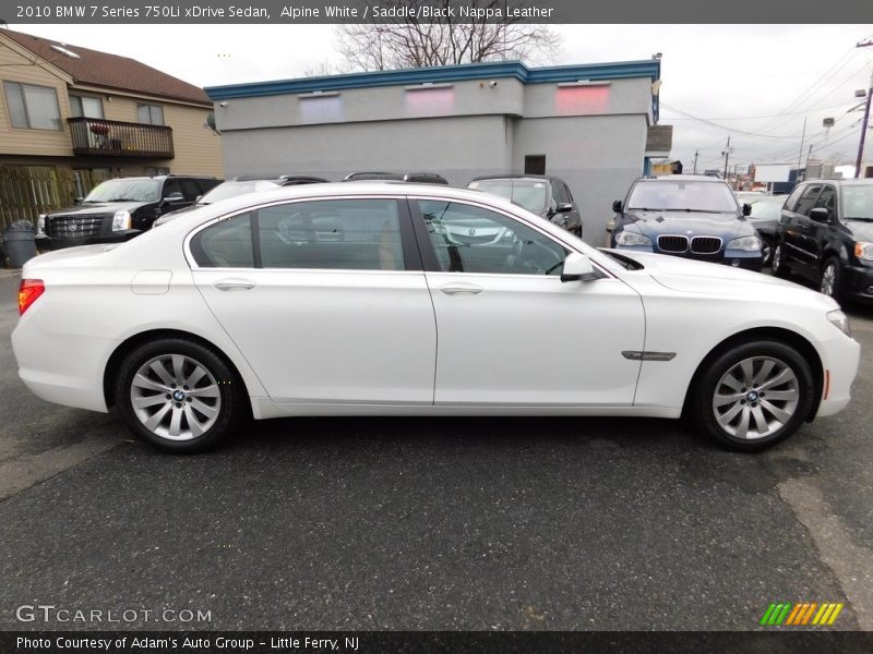 Alpine White / Saddle/Black Nappa Leather 2010 BMW 7 Series 750Li xDrive Sedan