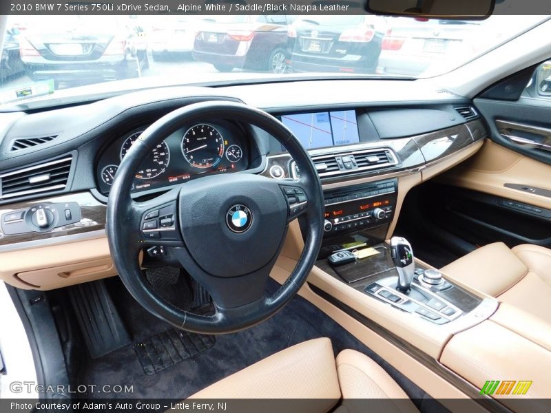 Alpine White / Saddle/Black Nappa Leather 2010 BMW 7 Series 750Li xDrive Sedan