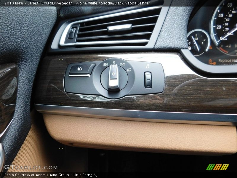 Alpine White / Saddle/Black Nappa Leather 2010 BMW 7 Series 750Li xDrive Sedan