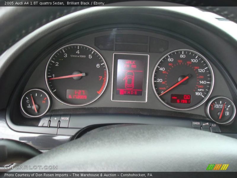 Brilliant Black / Ebony 2005 Audi A4 1.8T quattro Sedan