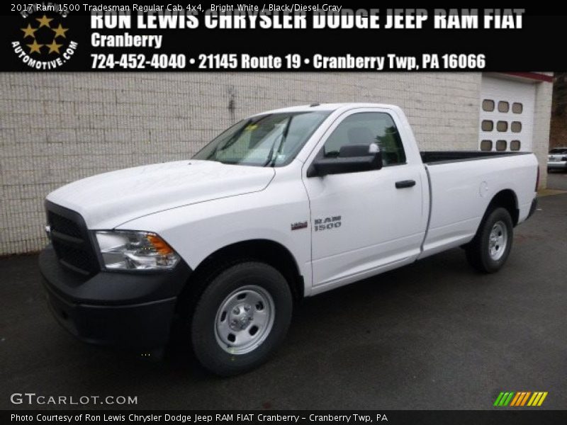 Bright White / Black/Diesel Gray 2017 Ram 1500 Tradesman Regular Cab 4x4