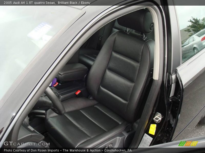 Brilliant Black / Ebony 2005 Audi A4 1.8T quattro Sedan
