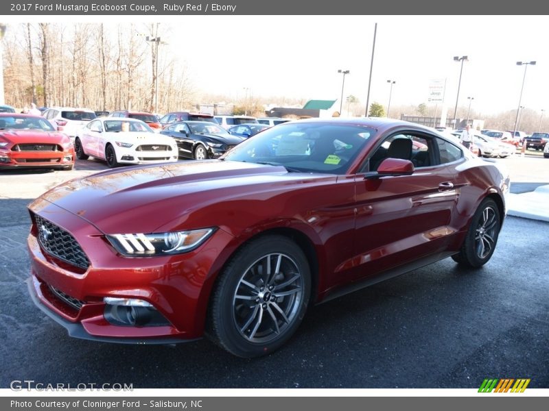 Ruby Red / Ebony 2017 Ford Mustang Ecoboost Coupe