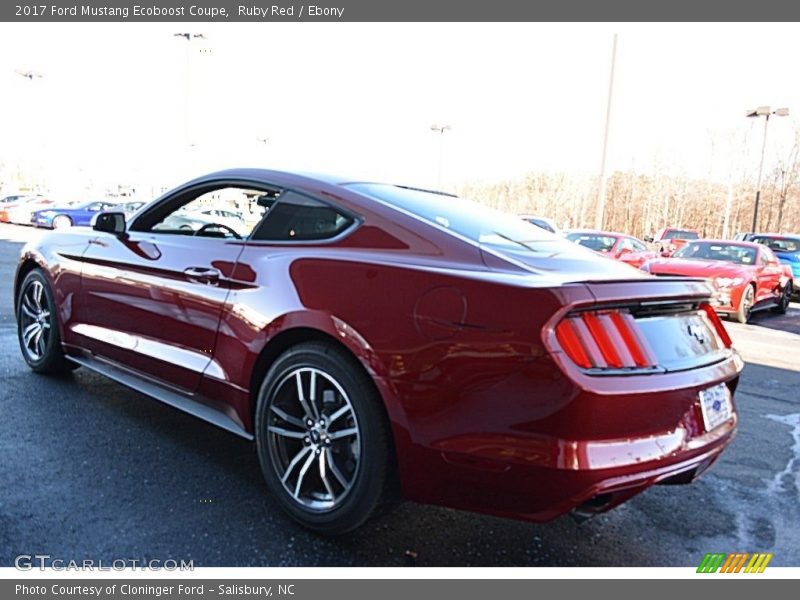 Ruby Red / Ebony 2017 Ford Mustang Ecoboost Coupe