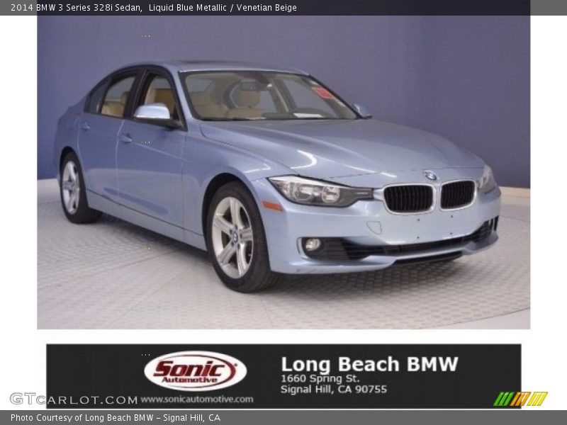 Liquid Blue Metallic / Venetian Beige 2014 BMW 3 Series 328i Sedan