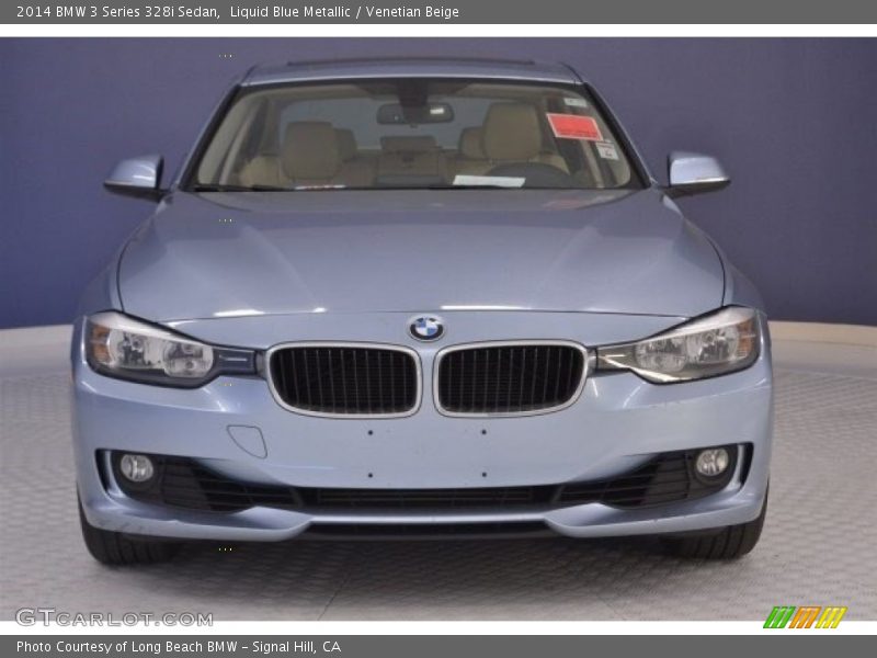 Liquid Blue Metallic / Venetian Beige 2014 BMW 3 Series 328i Sedan