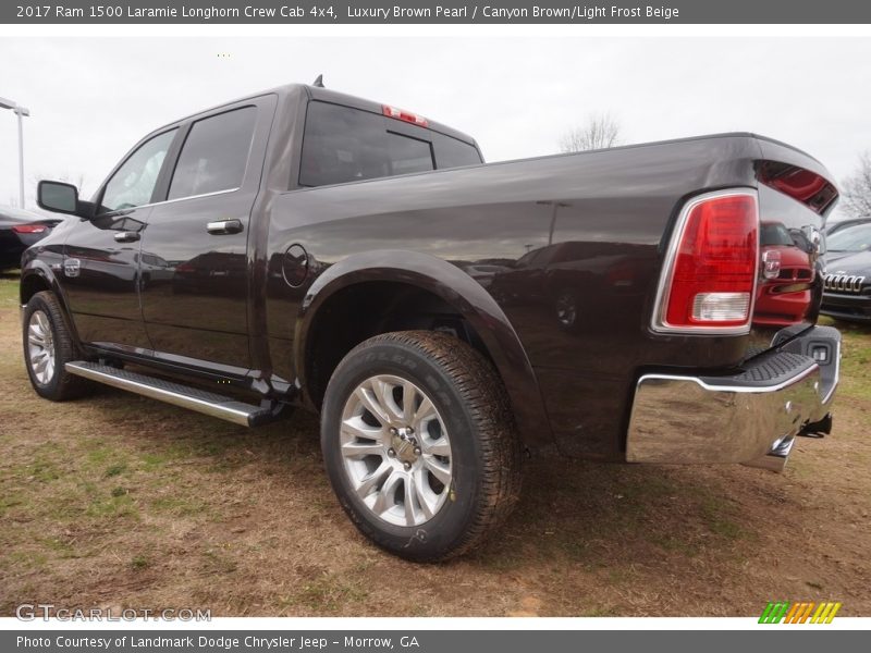 Luxury Brown Pearl / Canyon Brown/Light Frost Beige 2017 Ram 1500 Laramie Longhorn Crew Cab 4x4