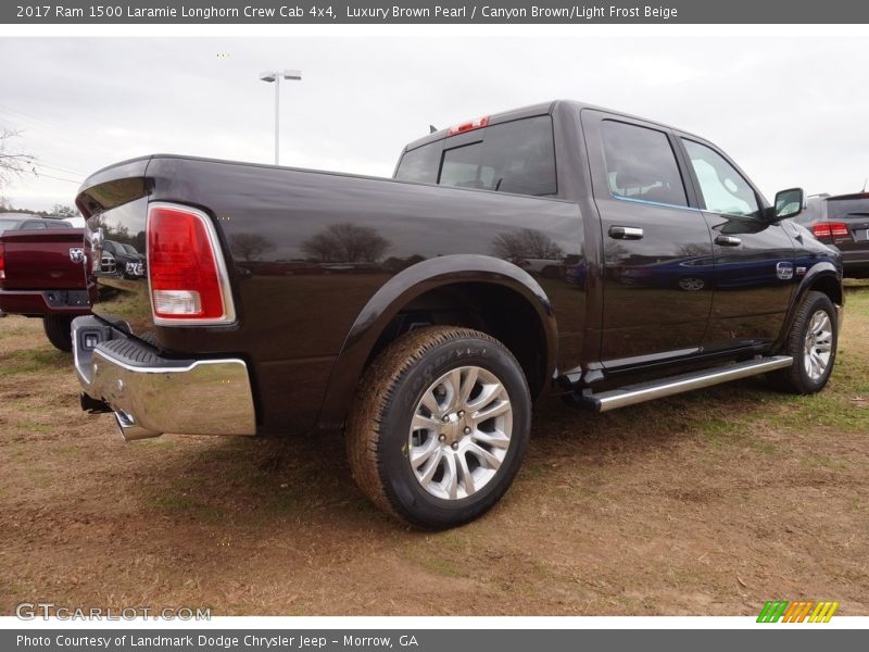 Luxury Brown Pearl / Canyon Brown/Light Frost Beige 2017 Ram 1500 Laramie Longhorn Crew Cab 4x4