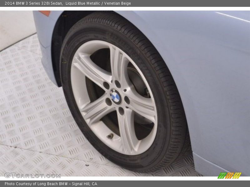 Liquid Blue Metallic / Venetian Beige 2014 BMW 3 Series 328i Sedan