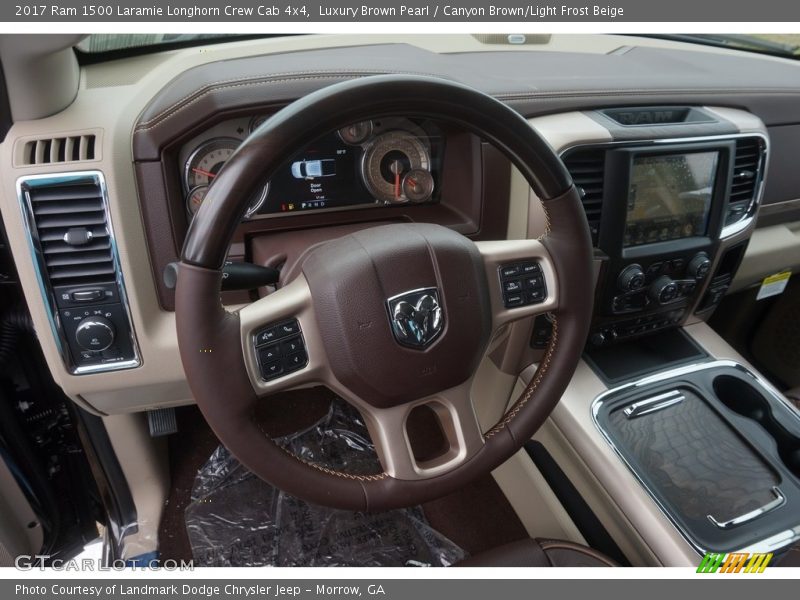 Luxury Brown Pearl / Canyon Brown/Light Frost Beige 2017 Ram 1500 Laramie Longhorn Crew Cab 4x4
