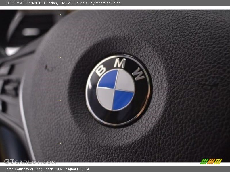 Liquid Blue Metallic / Venetian Beige 2014 BMW 3 Series 328i Sedan