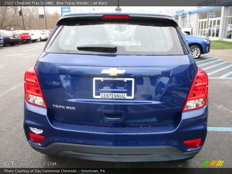 Blue Topaz Metallic / Jet Black 2017 Chevrolet Trax LS AWD