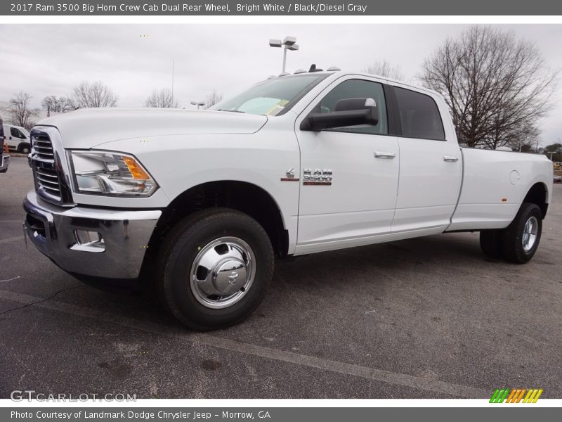 Bright White / Black/Diesel Gray 2017 Ram 3500 Big Horn Crew Cab Dual Rear Wheel