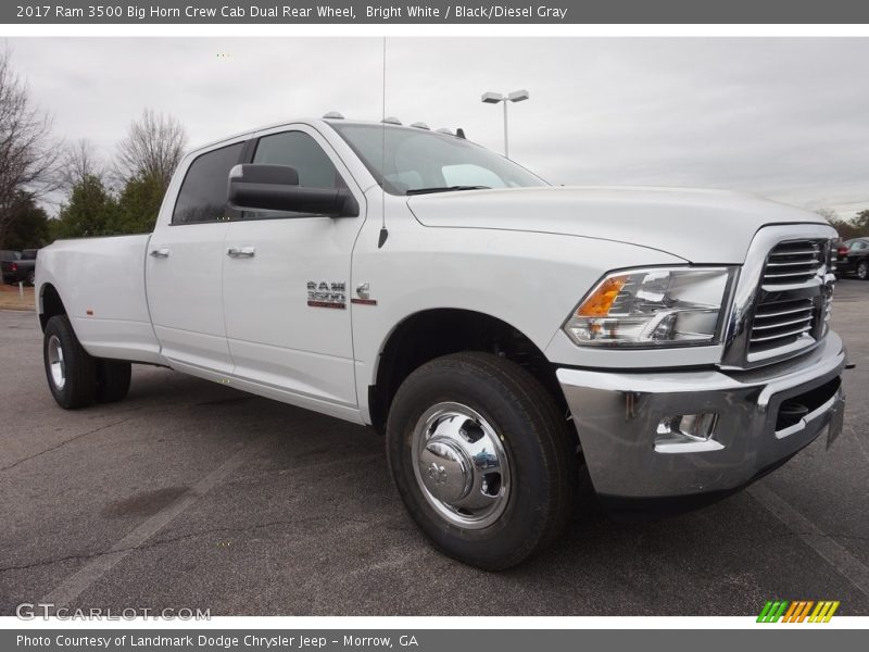 Bright White / Black/Diesel Gray 2017 Ram 3500 Big Horn Crew Cab Dual Rear Wheel