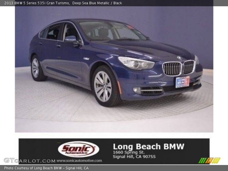 Deep Sea Blue Metallic / Black 2013 BMW 5 Series 535i Gran Turismo