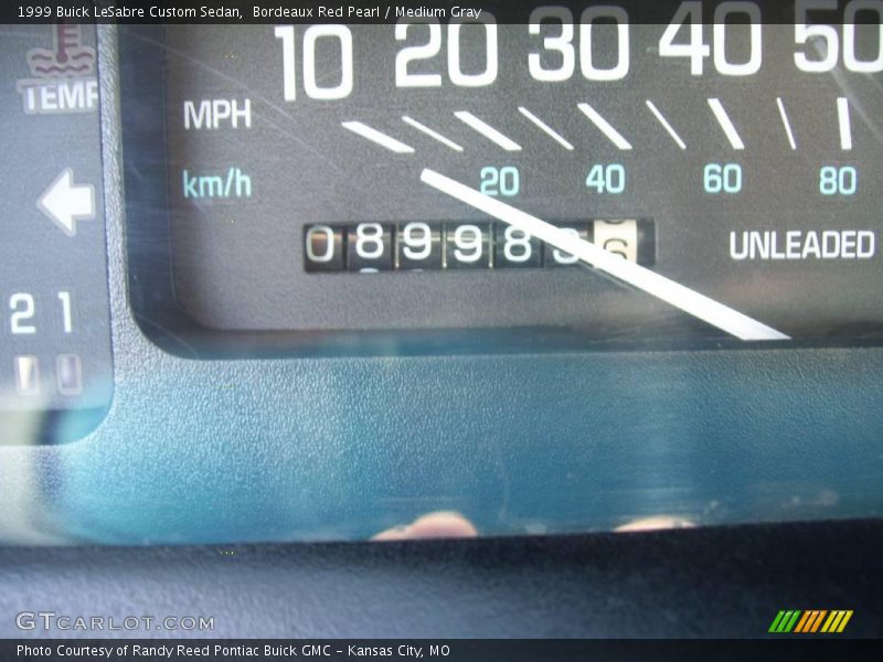 Bordeaux Red Pearl / Medium Gray 1999 Buick LeSabre Custom Sedan