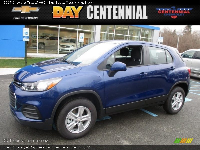 Blue Topaz Metallic / Jet Black 2017 Chevrolet Trax LS AWD