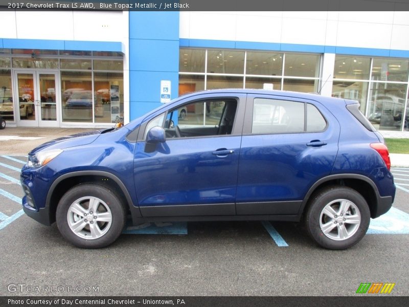 Blue Topaz Metallic / Jet Black 2017 Chevrolet Trax LS AWD