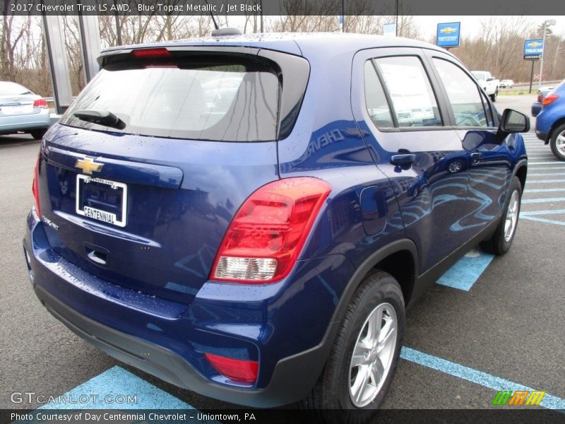 Blue Topaz Metallic / Jet Black 2017 Chevrolet Trax LS AWD