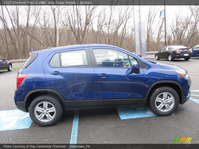 Blue Topaz Metallic / Jet Black 2017 Chevrolet Trax LS AWD