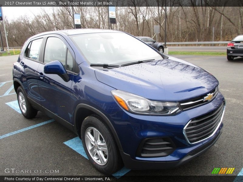 Blue Topaz Metallic / Jet Black 2017 Chevrolet Trax LS AWD