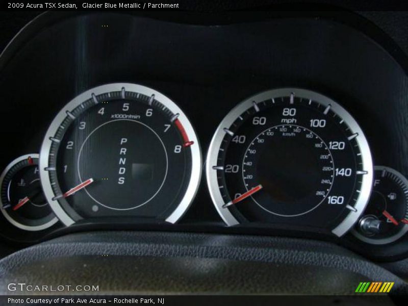 Glacier Blue Metallic / Parchment 2009 Acura TSX Sedan