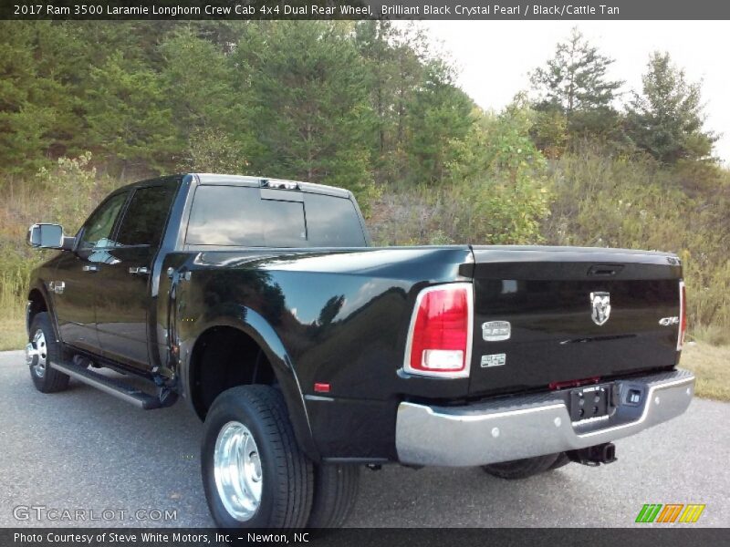 Brilliant Black Crystal Pearl / Black/Cattle Tan 2017 Ram 3500 Laramie Longhorn Crew Cab 4x4 Dual Rear Wheel