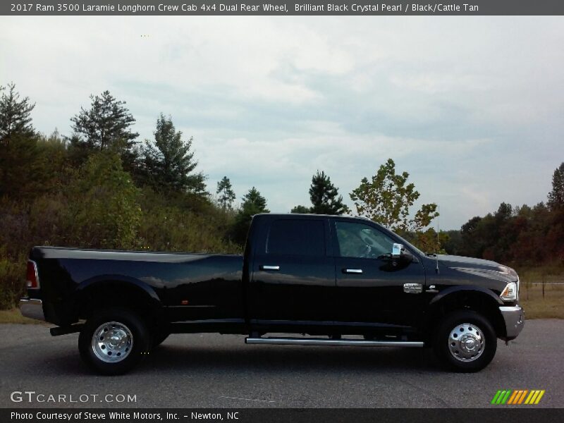 Brilliant Black Crystal Pearl / Black/Cattle Tan 2017 Ram 3500 Laramie Longhorn Crew Cab 4x4 Dual Rear Wheel