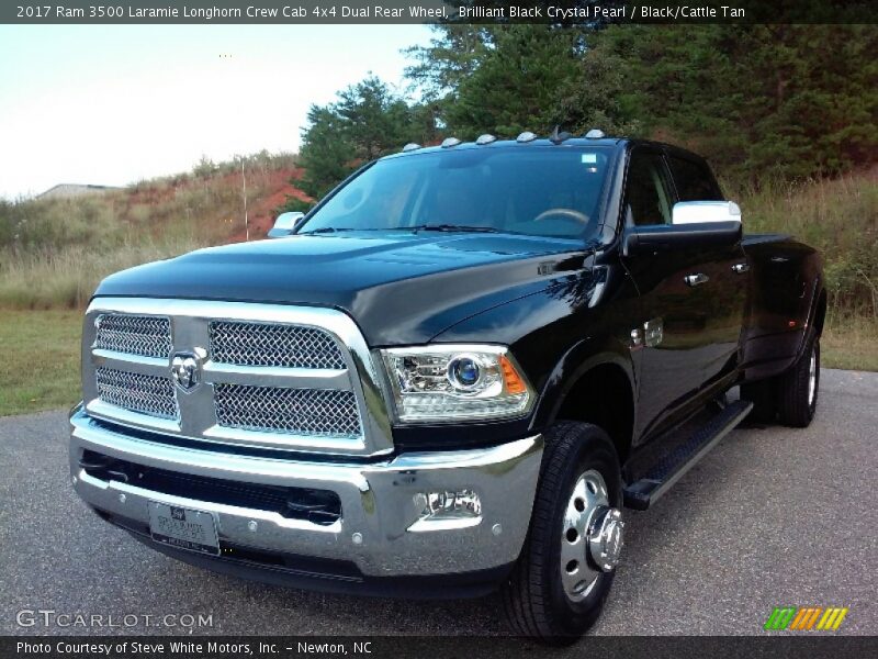 Brilliant Black Crystal Pearl / Black/Cattle Tan 2017 Ram 3500 Laramie Longhorn Crew Cab 4x4 Dual Rear Wheel
