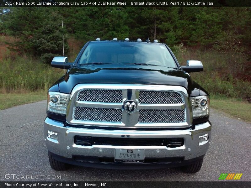 Brilliant Black Crystal Pearl / Black/Cattle Tan 2017 Ram 3500 Laramie Longhorn Crew Cab 4x4 Dual Rear Wheel