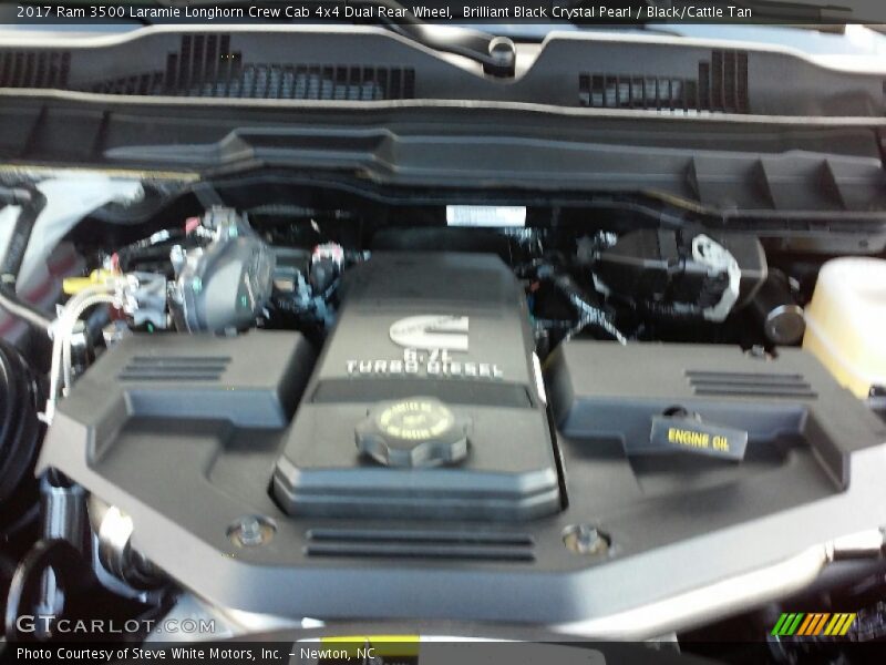 Brilliant Black Crystal Pearl / Black/Cattle Tan 2017 Ram 3500 Laramie Longhorn Crew Cab 4x4 Dual Rear Wheel