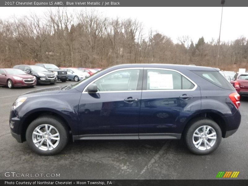 Blue Velvet Metallic / Jet Black 2017 Chevrolet Equinox LS AWD