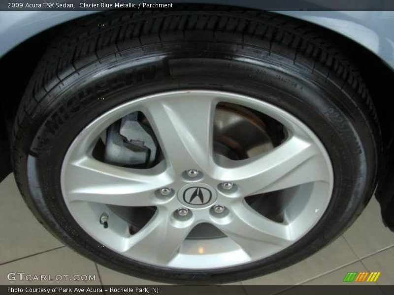 Glacier Blue Metallic / Parchment 2009 Acura TSX Sedan