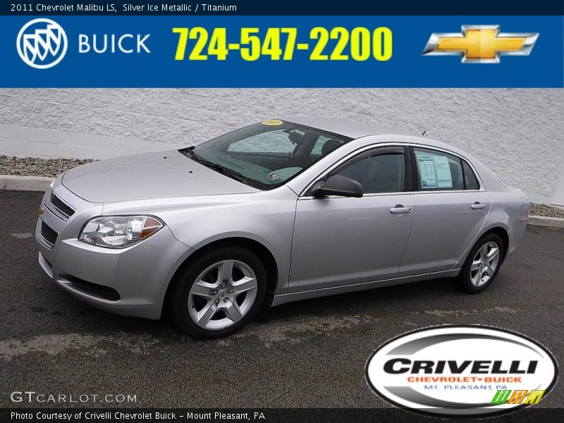 Silver Ice Metallic / Titanium 2011 Chevrolet Malibu LS