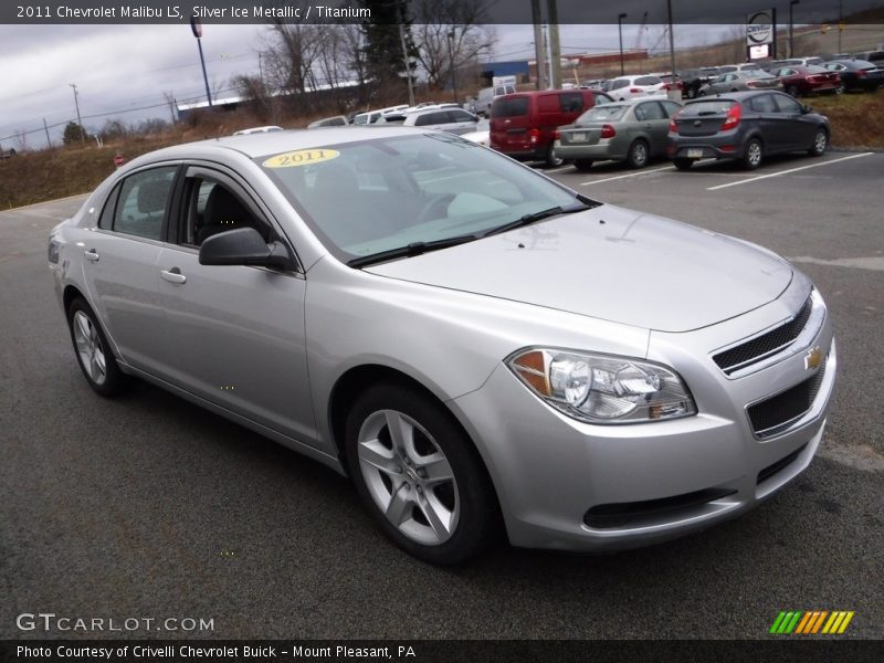 Silver Ice Metallic / Titanium 2011 Chevrolet Malibu LS