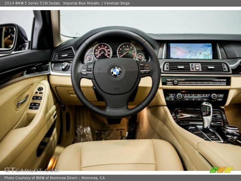Imperial Blue Metallic / Venetian Beige 2014 BMW 5 Series 528i Sedan