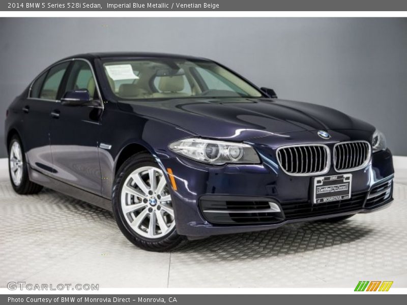 Imperial Blue Metallic / Venetian Beige 2014 BMW 5 Series 528i Sedan