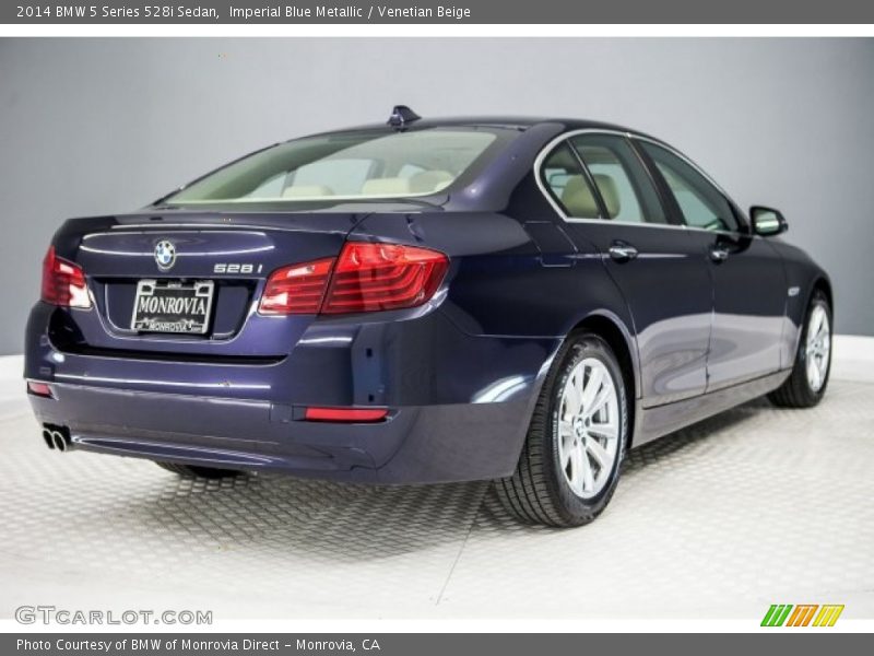 Imperial Blue Metallic / Venetian Beige 2014 BMW 5 Series 528i Sedan