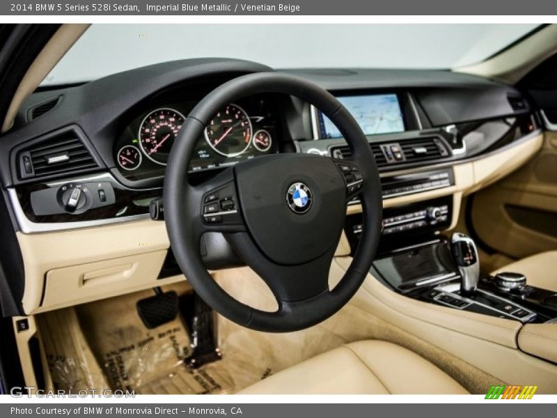 Imperial Blue Metallic / Venetian Beige 2014 BMW 5 Series 528i Sedan