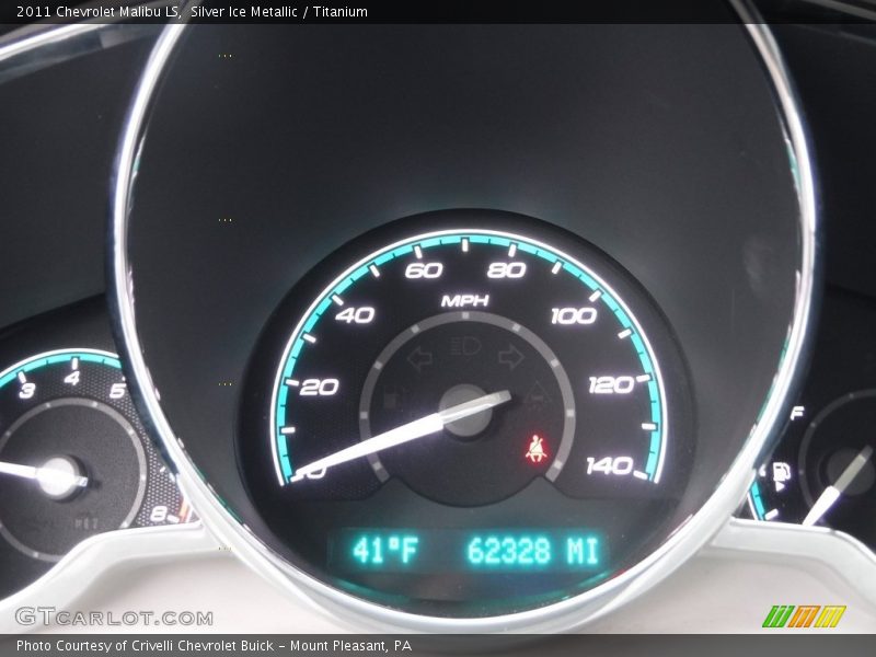 Silver Ice Metallic / Titanium 2011 Chevrolet Malibu LS
