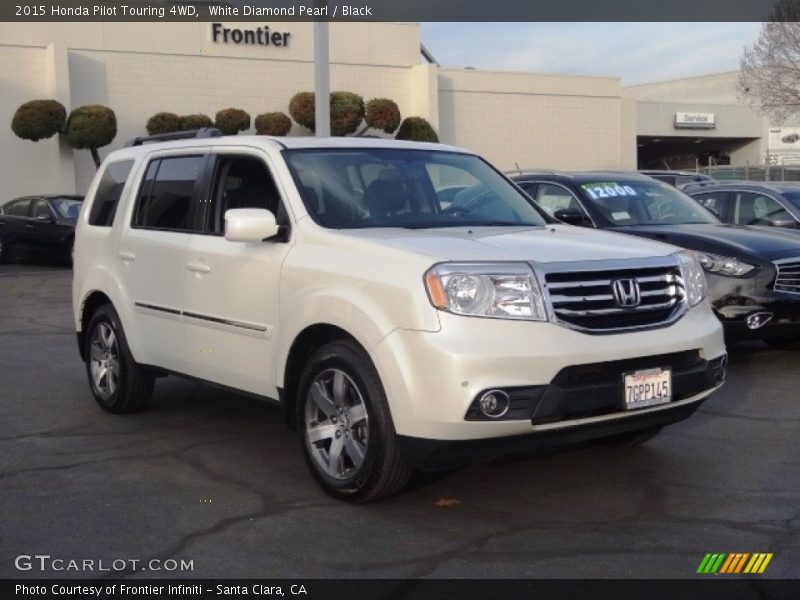 White Diamond Pearl / Black 2015 Honda Pilot Touring 4WD