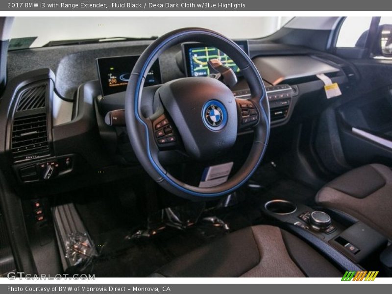 Fluid Black / Deka Dark Cloth w/Blue Highlights 2017 BMW i3 with Range Extender