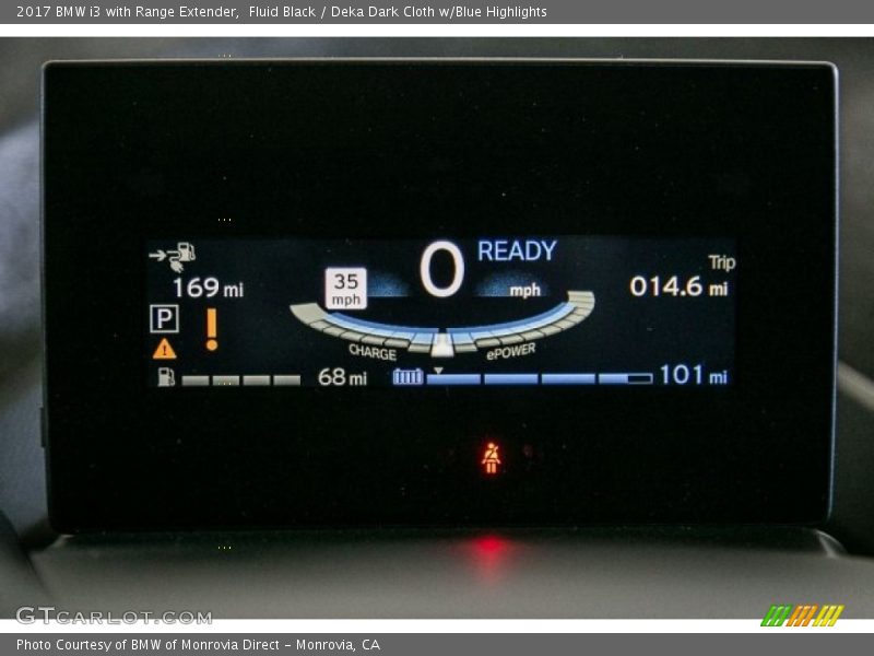 Fluid Black / Deka Dark Cloth w/Blue Highlights 2017 BMW i3 with Range Extender