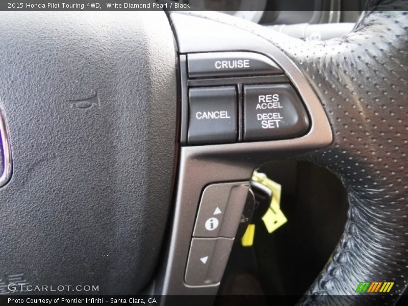 White Diamond Pearl / Black 2015 Honda Pilot Touring 4WD