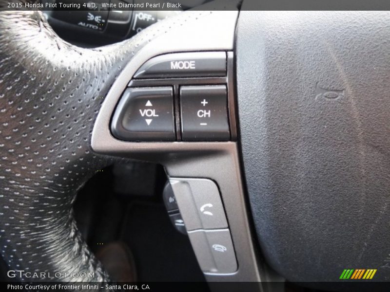 White Diamond Pearl / Black 2015 Honda Pilot Touring 4WD