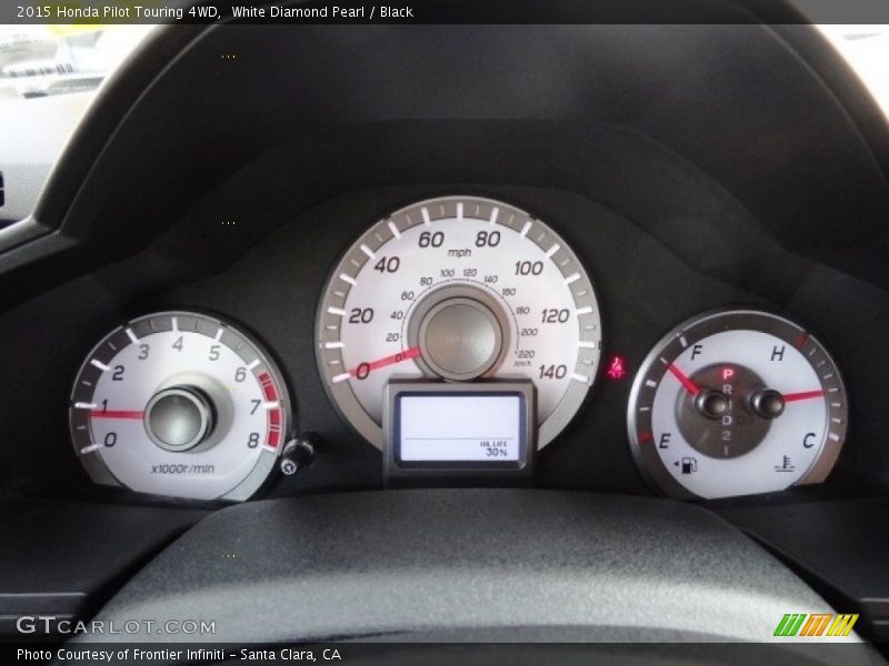 White Diamond Pearl / Black 2015 Honda Pilot Touring 4WD