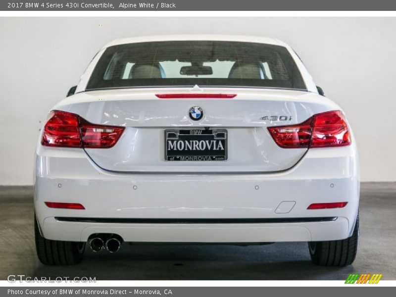 Alpine White / Black 2017 BMW 4 Series 430i Convertible