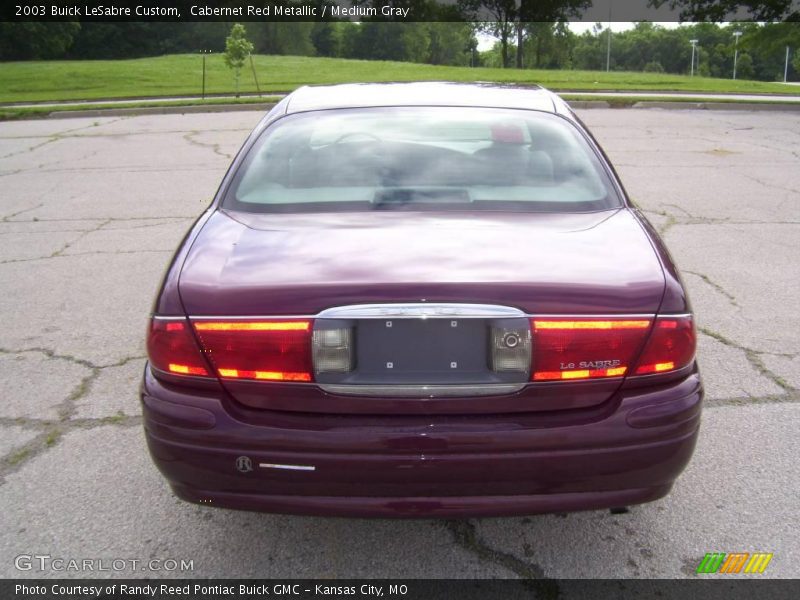 Cabernet Red Metallic / Medium Gray 2003 Buick LeSabre Custom