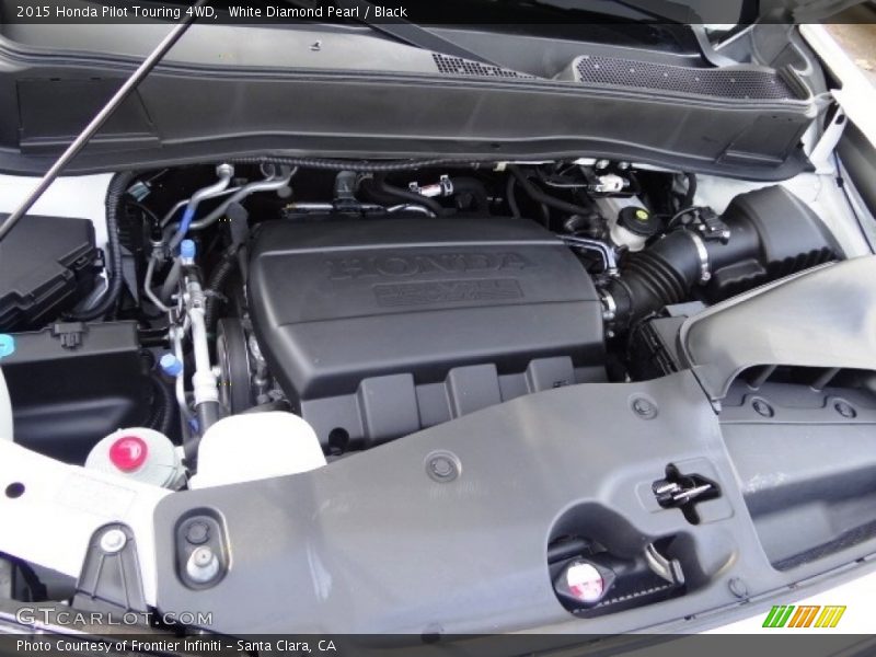 White Diamond Pearl / Black 2015 Honda Pilot Touring 4WD